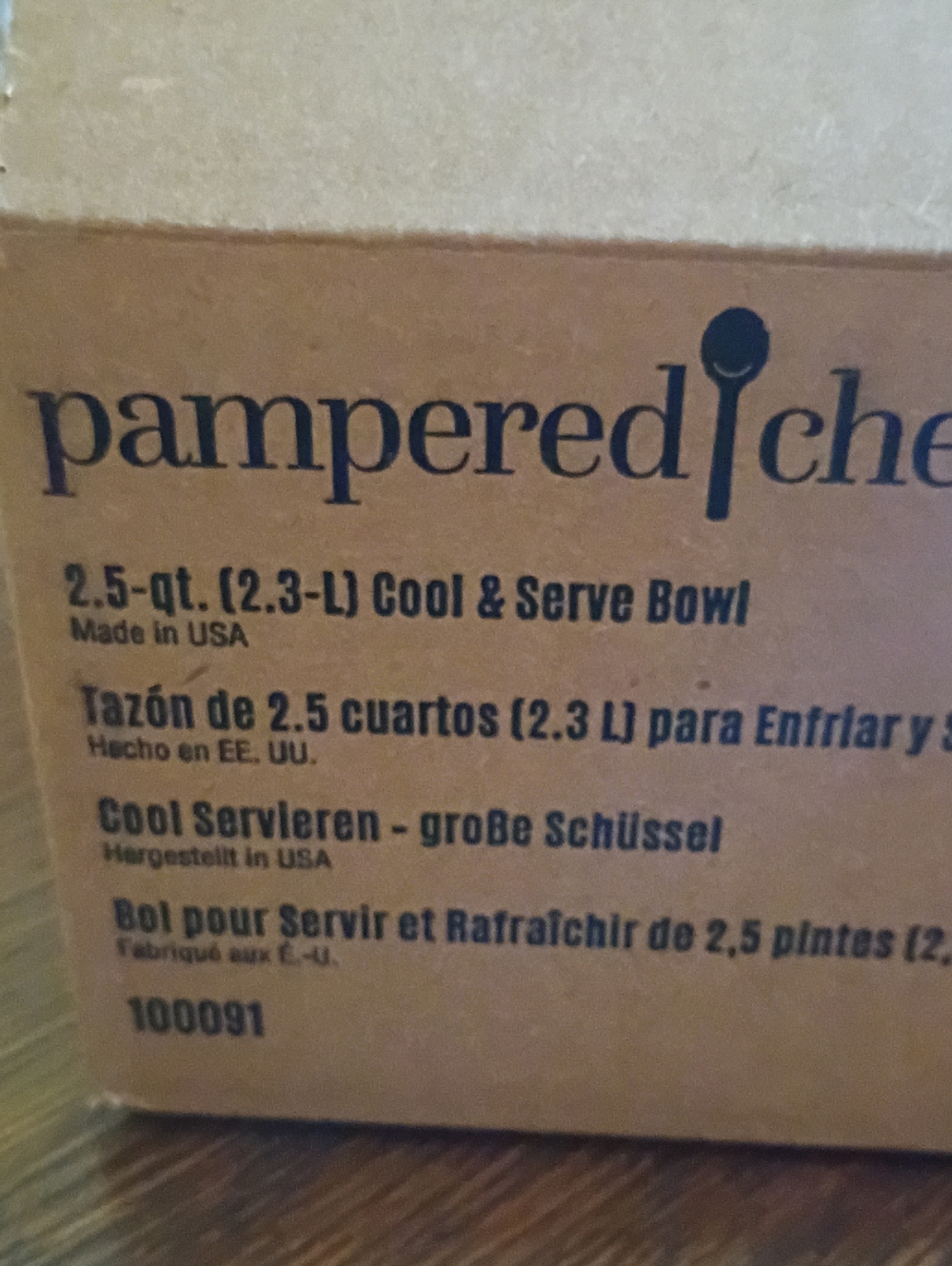 Pampered Chef Cool And Serve 2.5 Qt